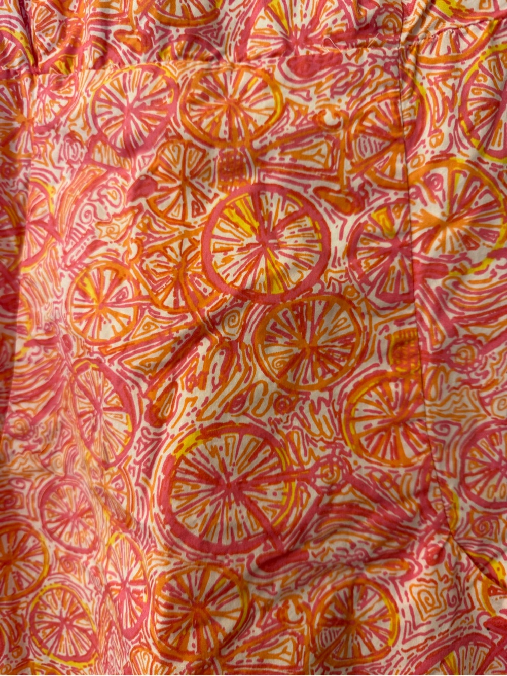 D43 Lilly Pulitzer Pink & Orange Bicycle Print Mini Dress - Picture 2 of 5